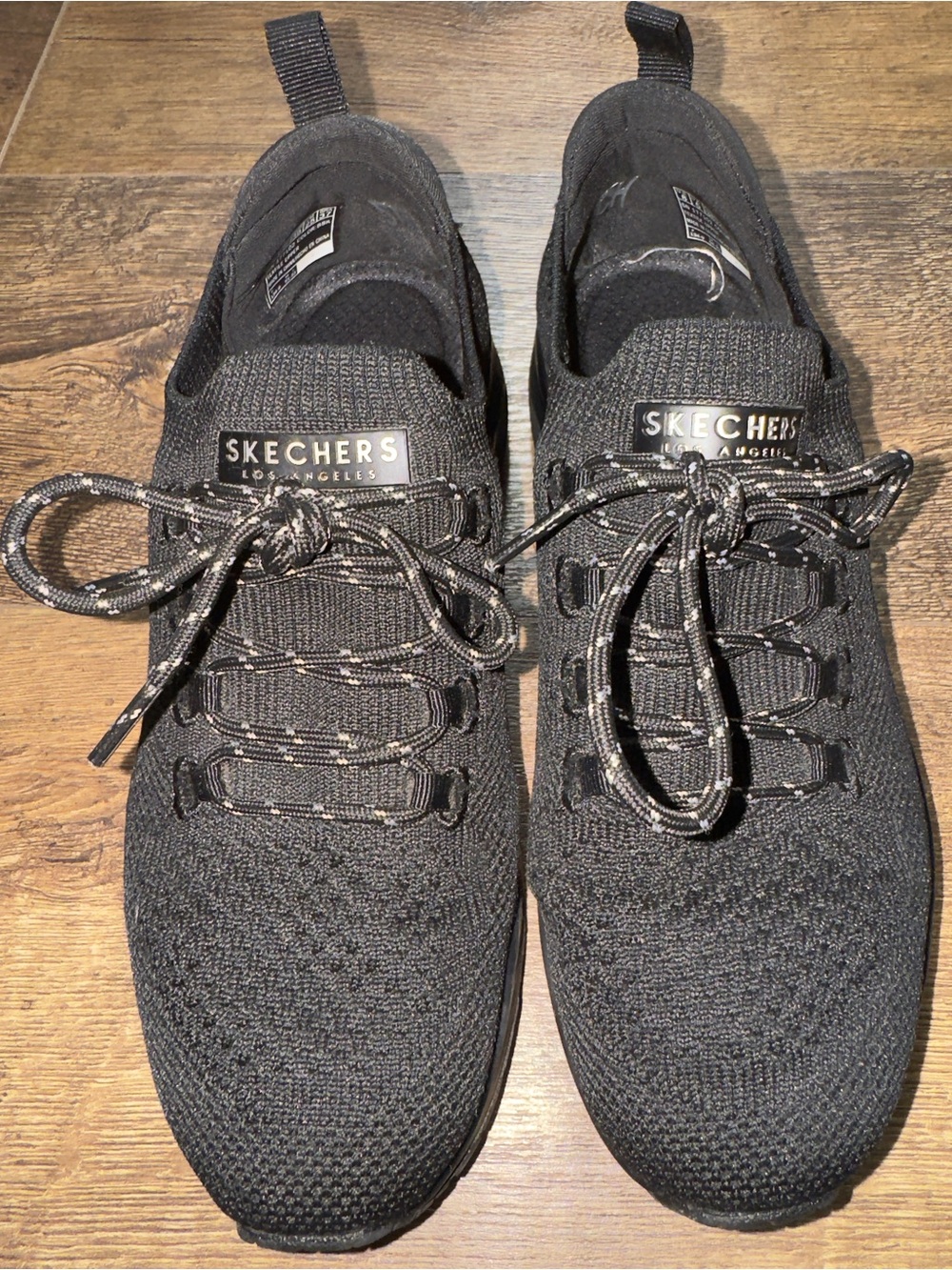 Skechers Air Cooled Memory Foam Womens Size 8 Black Walking Comfort Sneakers